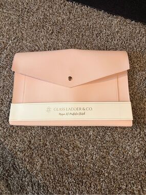Glass Ladder & Co. Pale Pink Laptop Portfolio Clutch